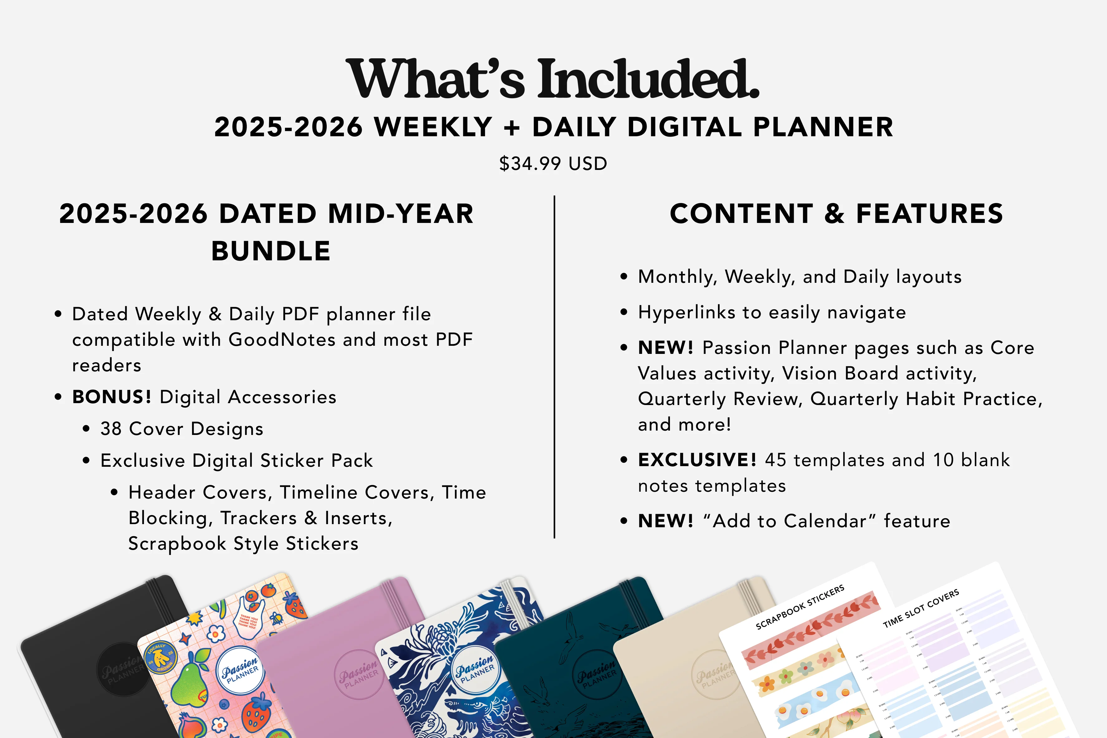 Digital Mid-Year Planner - 2025-2026 Weekly & Daily - Elite Black Bundle - Image 4