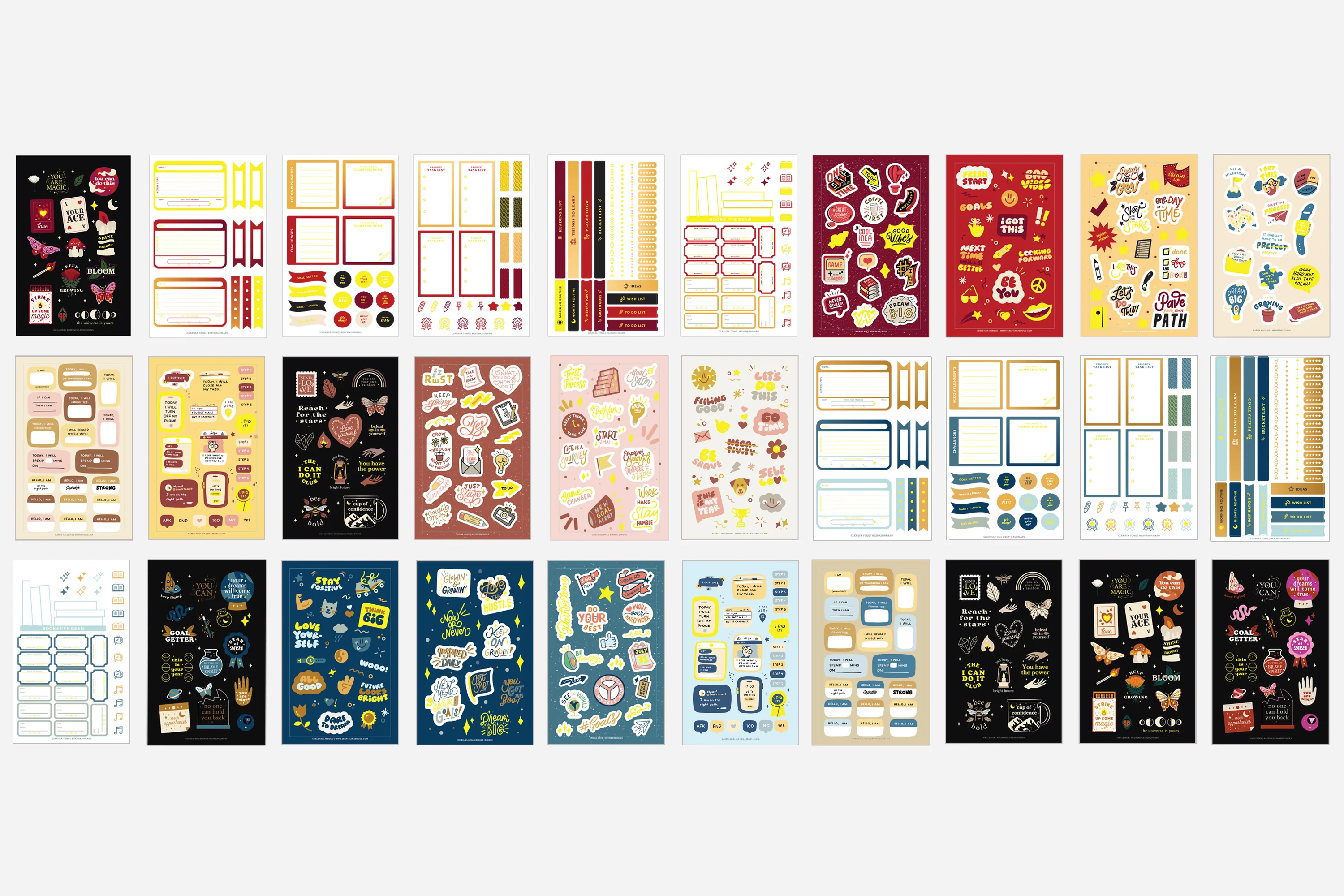 Digital New Year New Goals Sticker Book - Image 3